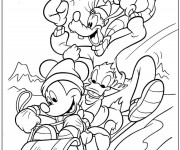 Coloriage et dessins gratuit Mickey Noel Dessin animé à imprimer