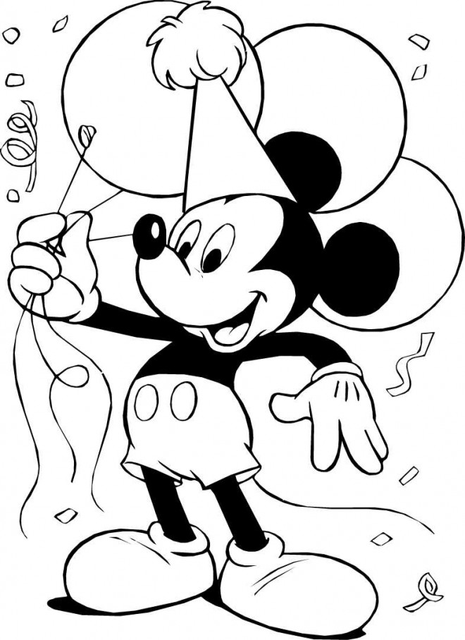 Coloriage et dessins gratuits Mickey Noel en noir et blanc à imprimer