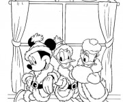 Coloriage Personnages de Disney Noel