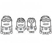 Coloriage et dessins gratuit Film Les Minions humoristique à imprimer