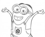 Coloriage La joie de Minion Stuart