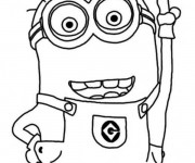 Coloriage Minion Dave en couleur