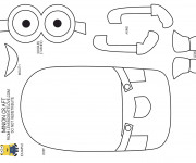 Coloriage et dessins gratuit Minion Kévin à construire à imprimer