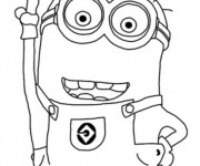 Coloriage et dessins gratuit Minion Kévin confiant à imprimer