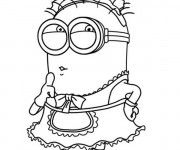 Coloriage Minion K&eacute;vin humoristique