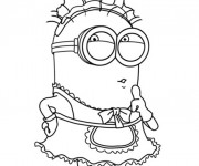 Coloriage Minion K&eacute;vin magique