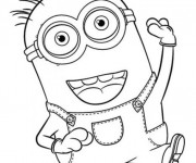 Coloriage et dessins gratuit Minion Kevin mignon à imprimer