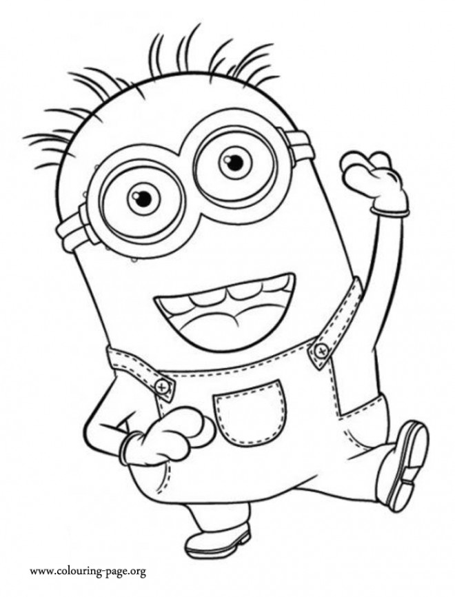 Coloriage Minion Kevin Mignon Dessin Gratuit A Imprimer