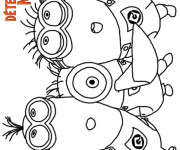 Coloriage et dessins gratuit Les Minions Détestable Moi à imprimer