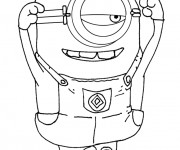 Coloriage Minion Bob confiant en ligne