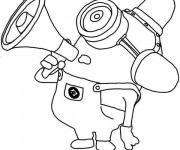 Coloriage et dessins gratuit Minion Dave stylisé à imprimer