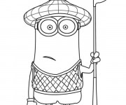 Coloriage et dessins gratuit Minion Kevin sportif à imprimer