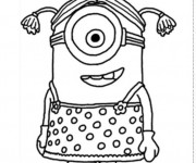 Coloriage et dessins gratuit Minion Rush à découper à imprimer