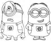 Coloriage Minion Rush en noir et blanc