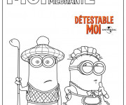 Coloriage Minion Rush Moi Moche et Méchant