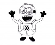 Coloriage Minion Rush Rigolo