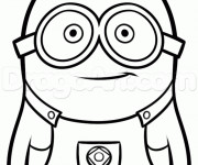 Coloriage et dessins gratuit Minion Stuart vectoriel à imprimer