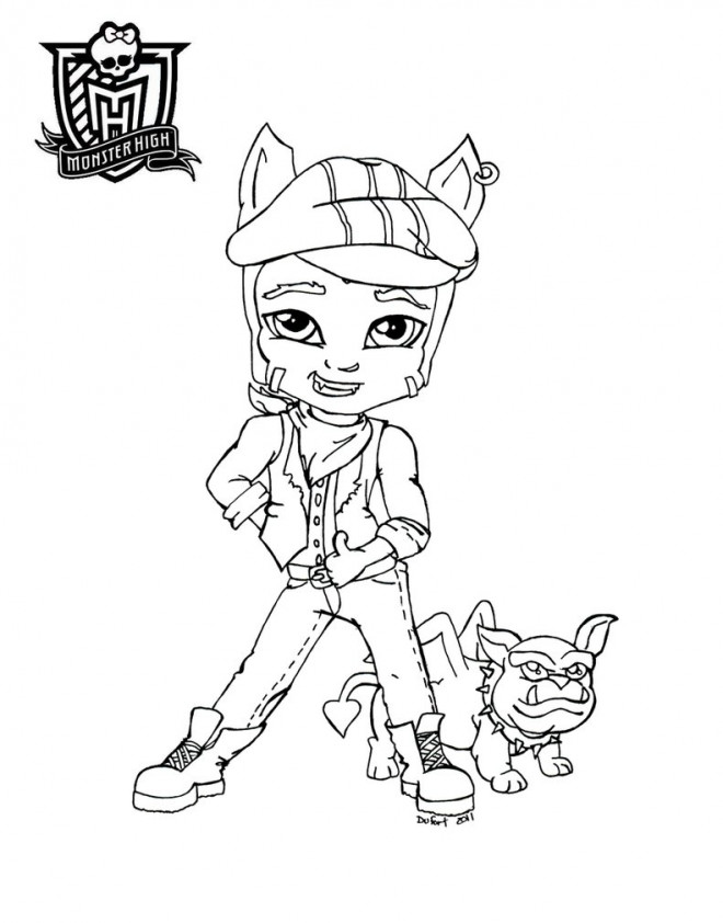 monster high baby clawd wolf