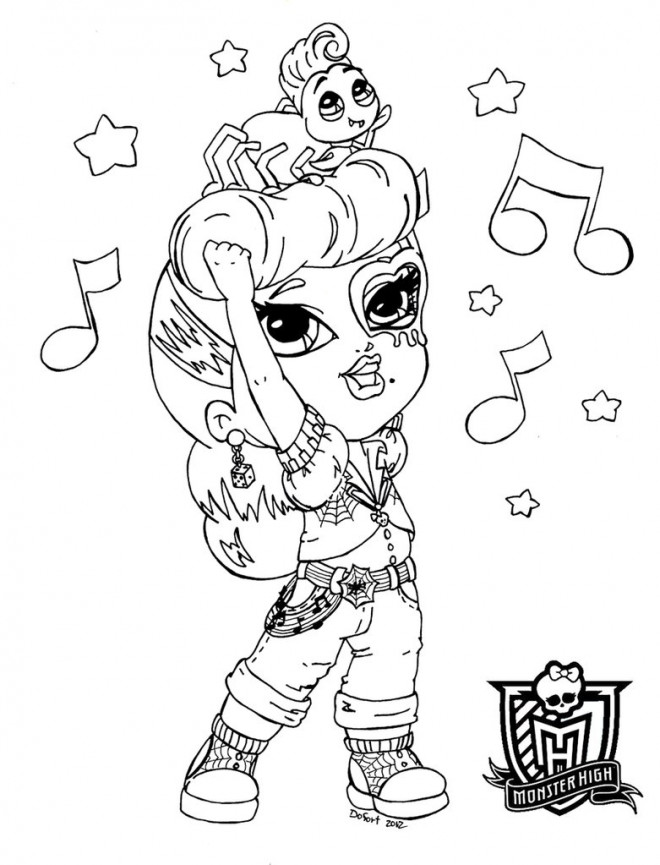 Coloriage Monster High Baby Et La Musique Dessin Gratuit à