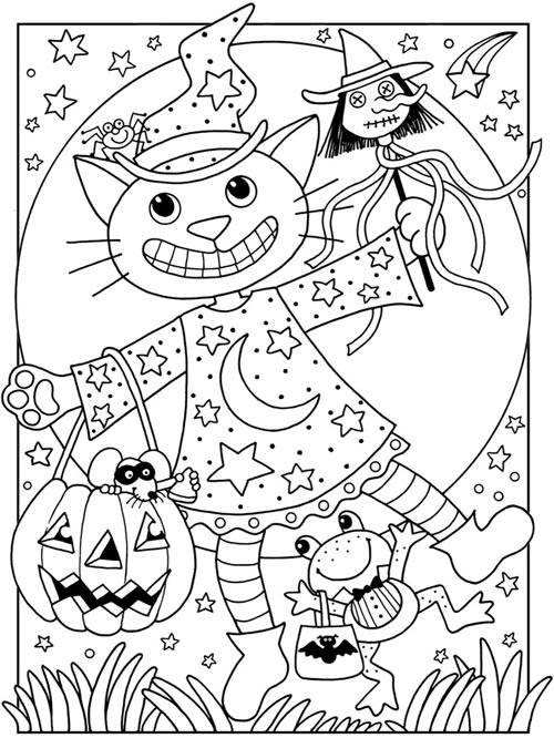 Coloriage et dessins gratuits Coloriage monstres Halloween drôle à imprimer
