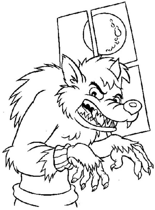 Coloriage Dessin Loup Garou Facile Dessin Gratuit à Imprimer