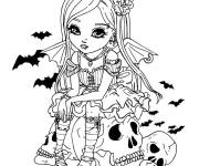 Coloriage et dessins gratuit La jolie vampire à imprimer