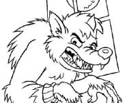 Coloriage Loup-garou facile