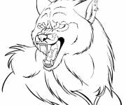 Coloriage Loup garou qui fait peur