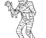 Coloriage Momie Halloween