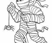 Coloriage momie pour halloween
