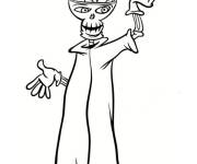 Coloriage Monstre d'halloween qui fait rire