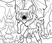 Coloriage Monstre qui fait peur Halloween