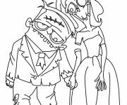 Coloriage Monstre rigolo halloween