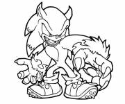 Coloriage Sonic Loup Garou