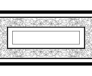 Coloriage Cadre &agrave; &agrave; motif indien