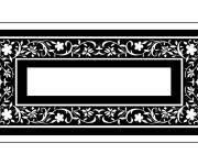Coloriage Cadre &agrave; motif indien stylis&eacute;