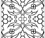 Coloriage D&eacute;coration en motif de l'inde