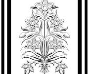 Coloriage Des belles fleurs &agrave; motif indien