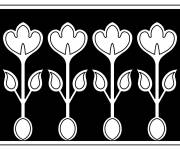 Coloriage Des fleurs assembl&eacute;es &agrave; motif indien