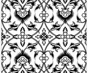 Coloriage Design &agrave; motif indien &agrave; reproduire
