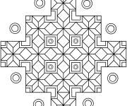 Coloriage Forme indienne g&eacute;om&eacute;trique