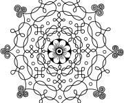 Coloriage Image &agrave; motif indien