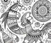 Coloriage Imprime ces motifs indiens