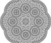 Coloriage et dessins gratuit Mandala &agrave; motif indien complexe à imprimer