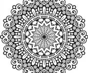 Coloriage Mandala en symbole indien
