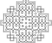 Coloriage Modele &agrave; motif indien