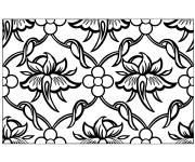 Coloriage Mod&egrave;le &agrave; motif indien fleuri
