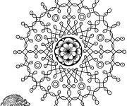 Coloriage Motif indien abstrait