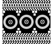 Coloriage Motif indien avec des cercles au centre