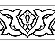 Coloriage Motif indien en contour